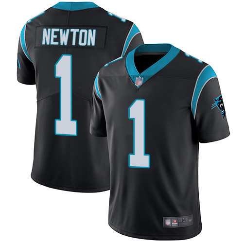 Carolina Panthers Limited Black Youth Cam Newton Home Jersey NFL Football #1 Vapor Untouchable->women nfl jersey->Women Jersey